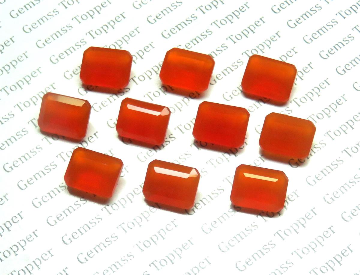 Carnelian 8x10 mm Octagon Faceted